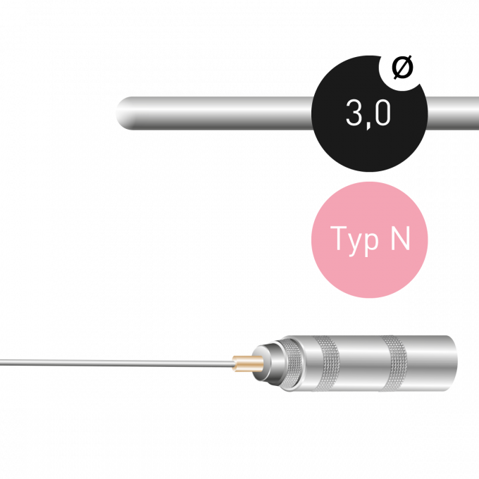 Mantelthermoelement Typ N 3,0mm NiCrSi-NiSi mit Lemo-Kupplung